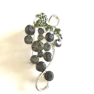 • Item#B03 • Light Purple Grapes on a vine Brooch